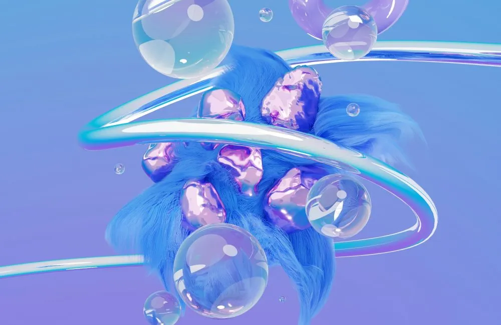 Blue and purple abstract artwork